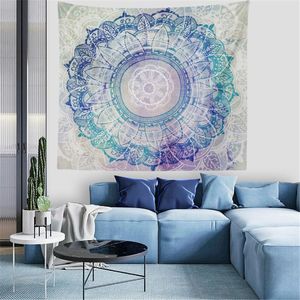 Tapestries Lotus Mandala Tapestry Wall Hanging Floral Boho Deco Dorm Hippie Carpet Tapiz Fabric Background