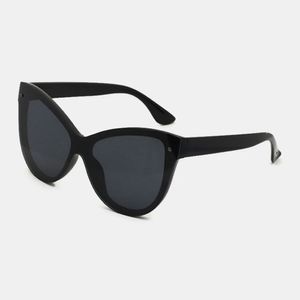 Frauen Vintage Lässige Mode Trend Dicke Full Frame UV-Schutz Sonnenbrille - Schwarz