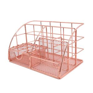 Förvaringspåsar Office Desk Organizer med 6 fack och lådor Mesh-samlingshållarens mål JS23