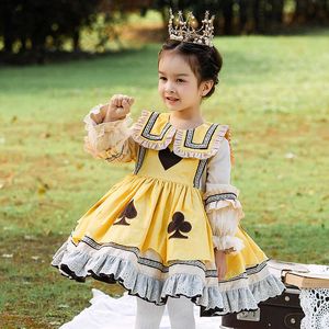 Lolita Royal Dresses for Baby Girls Princess Vestido Infantil Vintage Ball Vestido Boutique Roupas Crianças Aniversário Frundos 210615