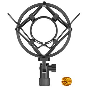 45MM Mikrofon Shock Mount Halter Clip Anti Vibration Isolation Schwarz für Studio Kondensator Mikrofon, Radio Rundfunk Studio