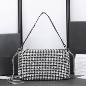 Crossbody Bags Clutch Bag Women Handbag Messenger Purse Fashion Plain Full Rhinestone Removable Shoulder Strap Zipper High Quality