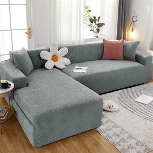 Jacquard soffa säte täcker för vardagsrum elastisk soffa chaise lounge hörn sektion fåtöljer slipcover set l forma möbler 211116