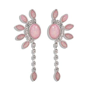 Moda romantica nappa di cristallo orecchini a goccia lunghe per le donne ragazze coreano elegante ciondoli dolci pendientes regali gioielli