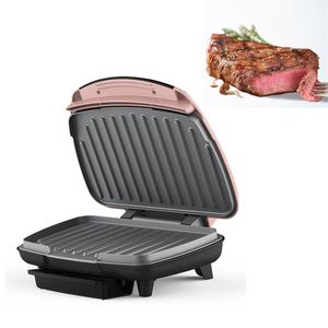 Máquina de bife grelhado de aquecimento duplo Máquina de café da manhã panini Multifuncional grelhador grelhador sem fumaça barbecue churrasco ferramentas