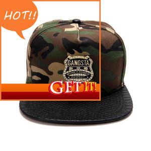 Gd Beyzbol Şapkaları toptan satış-Şapka Erkekler Kadın Beyzbol için Cap Strendy Marka Gangsta Kamuflaj Saf Pamuk Hip Hop Düz Brim Ördek Dil GD Aynı