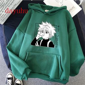 Męskie bluzy bluzy słodkie męskie x mężczyźni kobiety swetry Killua Zoldyck Hisoka 90. Anime Hoody Streetwear Manga