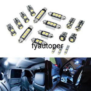 17PC / SET T5 T10 Felfri Premium Vit interiör Map LED Light 12V Lampor Lampa Inredning Belysning Bil Tuning Tillbehör