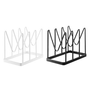 Kitchen Storage & Organization Metal Pot Lid Holder Rack Chopping Board Organizer Lids Racks Stove Stand Shelf Pantry Accessories