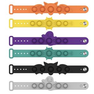 Fidget Toys Press Bracelet Toy Sensory Autism Halloween Presente Ghost Spider Portable Vent UNZIP Pulseira