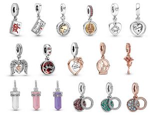 Designer jóias 925 pulseira de prata Charme Bead Fit Pandora Lucky Amulet Pingente Novo Slide Braceletes Grânulos Estilo Europeu Encantos Frisado Murano