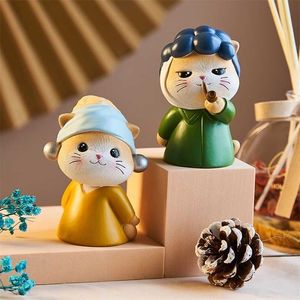 Artist Figurines Home Decoration Accessories Resin Office Desk Cartoon Character Model Nordic Living Room 211101