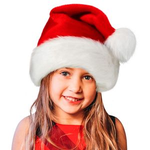 Зима теплый Санта-Клаус шляпа мужская и женская бархатная удобная рождественская вечеринка декор крышки костюм одежды аксессуары рождественского подарка