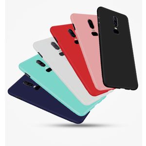 Fodral för OnePlus 6 6T Silikon Cover Luxury Frosted One Plus6 Case Soft Cover för OnePlus 6 T Telefonväska Ett plus 6T-lock