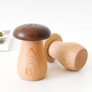 Cute Solid Wood Toothpick Holder Toothpick Storage Box Kitchen Portable Mushroom Toothpick Dispensers Home Restaurant Supplies