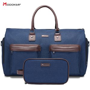 Modoker Garment Travel Shoulder Strap Duffel Hängande Väska Kläder Business Flera Fickor