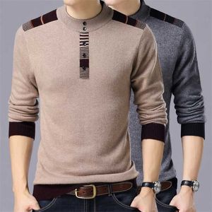 Winter Arrivals Thick Warm Sweaters O-Neck Wool Sweater Men Brand-Clothing Knitted Cashmere Pullover 211018