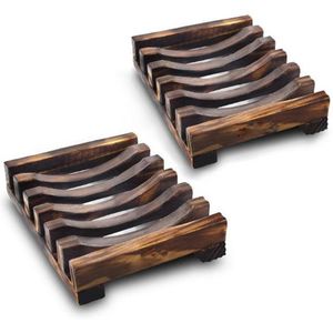 Bamboo Soap Dish Tray Holder Storage Rack Plate Box Container for Bath Shower Bathroom