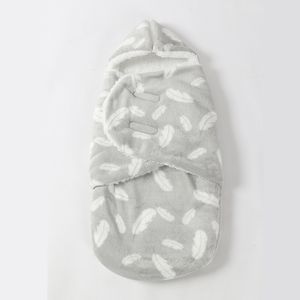 0-6 mesi avvolgente più bianco doppio strato in pile fasciatoio bebe busta sacco a pelo per neonati coperta biancheria da letto per bambini 210309