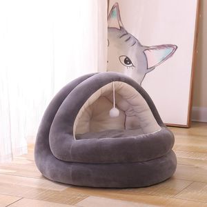 Camas de gato mobiliário cama interior animal de estimação aquecer quente almofada novetly huts casa aconchegante casa toda temporada dormindo ninho para pequenos gatos médios de cachorro gatinho