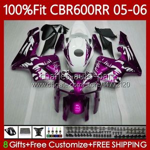 OEM-Karosserie für HONDA CBR 600F5 600CC 600RR 2005-2006 Karosserie 72No.262 CBR 600 CC RR F5 F 5 CBR600RR 05 06 CBR600 RR CBR600F5 2005 2006 Spritzguss Verkleidung Frau rosa