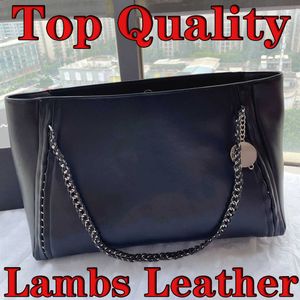 5a + Oversize Totes Bag Classic Brand Luxury Designs Kvinnor Purses Ladies Handväskor 2021 Cowhide Läder Kaviar Silver Koppling Fashion Shoulder Purse Evening Black