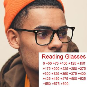 Okulary przeciwsłoneczne Mężczyzna Prezbyopia Czytanie Niebieskie Lekkie Okulary Rama Przezroczyste Obiektyw Wygodne Wizytowe Komputerowe Bezel Kwadratowe Okulary