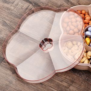 Tier Colorful Flower Shape Candy Storage Box Fruit Nuts Tray Bowl Snacks Organizer Box For Food Container Lagring Bins 210330288D