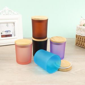 Candles ml Glass Candle Cup With Bamboo Wood Lid Scented Jar Home Diy Birthday Housewarming Mother s Day Gifts