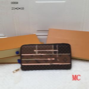 Designers women Fashion PU Leather Single Zipper Wallets High Quality Luxury Coin Purse Card Holder Long Clutch Embossing men Wallet