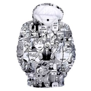 Anime Boku Ingen Hero Academia Hoodies Män Boy Streetwear Sweatshirts harajuku Tracksuit Bakugou Collage Pullovers Oversized Y211118