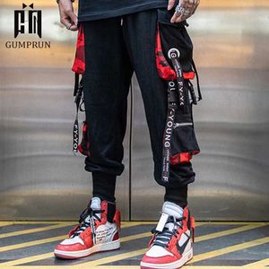 남자 블랙 조깅 팬츠 여름 망 힙합 큰 주머니화물 바지 남성 봄 streetwear 바지 스웨트 팬츠 하렘 바지 210707