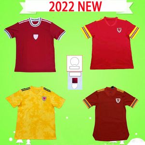 Foot Ball großhandel-2022 Wales Fussball Jersey Kinderfußball Hemd Ballen MAILLOT DE FOOT Ramsey Rote gelbe Kinder Fans Spielerversion S XL