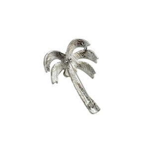 Pins, Brooches Enamel Simulated Pearl Coconut Tree With Metal Plant For Women(Silver)