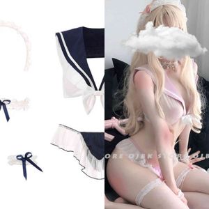 NXY Sexy set OJBK School Girl Outfit Erotic See Through Costume Cosplay Kawaii Top in pizzo Mutandine per donna 3 colori Sailor Moon Lingerie 1126