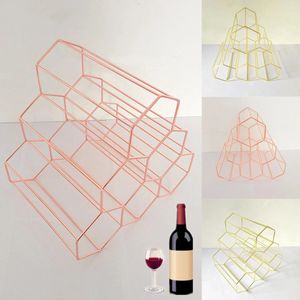 Creativo triangolo 6 bottiglie di vino scaffale scaffale organizer portaoggetti casa cucina bar arredamento
