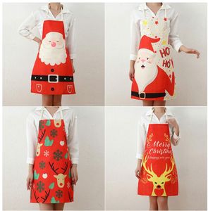 Christmas Aprons for Woman Men BBQ Kitchen Home Cooking Apron Baking Tools Festival Party Decor Accessories