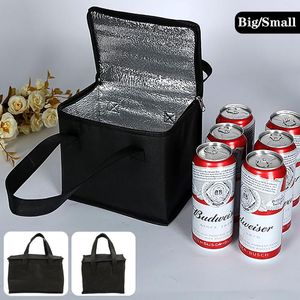 Storage Bags Nonwoven Lunch Cooler Bag Portable Ice Pack Food Packing Container Picnic Insulated Thermal Delivery Organizer