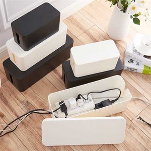 Plastic Wire Storage Box Power Line Storage CasesJunction Box Cable Tidy Storage Box Household Necessities 3 Sizes 211112