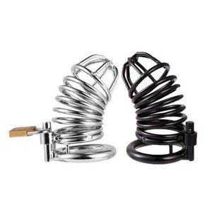 NXY Chastity Device Mężczyzna Ze Stali Nierdzewnej Cut Cock Cage Penis Ring New Lock Dorosłych Gry Dostaw Zabawki Sex Dla Mężczyzn BDSM Produkty SexShop1221