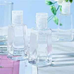 30ml 60ml Pet plastflaska med flip keps tom hand Sanitizer squeeze flaskor påfyllningsbar kosmetisk behållare för flytande lotion