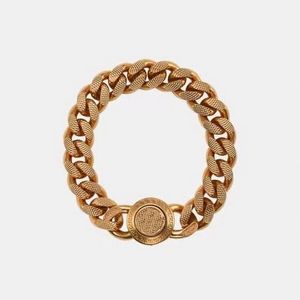 Medusa Big Golden Chain Bracelet 18Kゴールドメッキ真鍮の高級ブランド高品質デザイナーバングルクラシックスタイルリンクプレミアムギフト