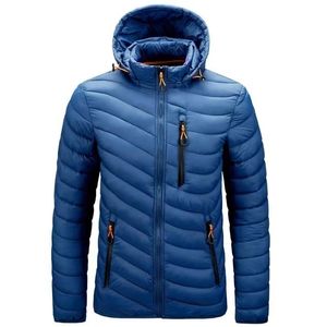 Inverno Quente Água à prova d'água para baixo jaqueta para baixo casaco outono moletom com zíper moda casual jaquetas com capuz slim outerwear 211216