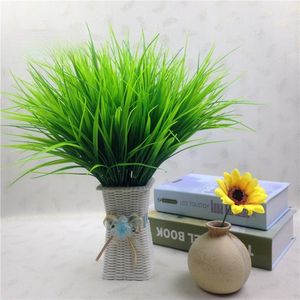 Flores decorativas grinaldas 1pc 7 galhos plantas de grama plástico artificial FALSO FALSO DE FLORES DE MÁGIL DE MÁGIL DO VASTE DE DECORAÇÃO DO VASTE