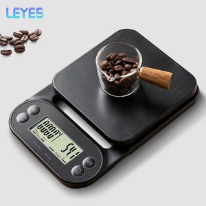 Smart Coffee Scale with Auto Timer Digital Gram Weighing Electronic Weight Food Mini Kitchen Balance Precision LCD Display 210728