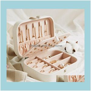 Bins Housekeeping Organization Home & Gardenjewelry Portable Travel Boxes Organizer Pu Leather Display Storage Case Necklace Earrings Ring J