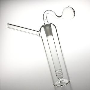 Bongo queimador de óleo de vidro fêmea de 14 mm para cachimbo de água para fumar narguilé com queimadores de pirex de 6,7 polegadas de espessura para bongos de fumaça de viagem