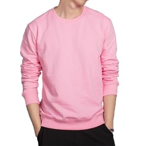 Mens Loose Hoodies Pink Black Red Grey White Candy Color Hoodies andningsbara bomullströjor Casual Outwear Soft Clothes Y0111