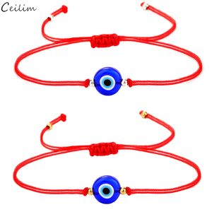 Handmade Red String Evil Turkish Eye Bracelet For Women Men Chain Adjustable Braided Rope Bracelets Friendship Jewelry Gift