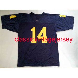 Costure Vintage Custom Rare Michigan Wolverines #14 Brian Griese All Sewn Jersey Jersey XS-6XL